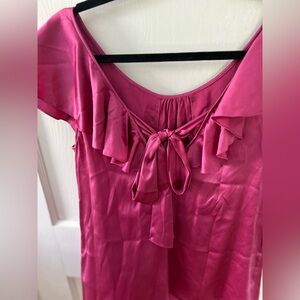 Rebecca Taylor pink silk blouse